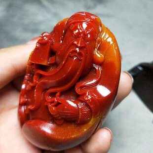 寿山石财神手把件如意平安福寿手把件把玩玉石手把件