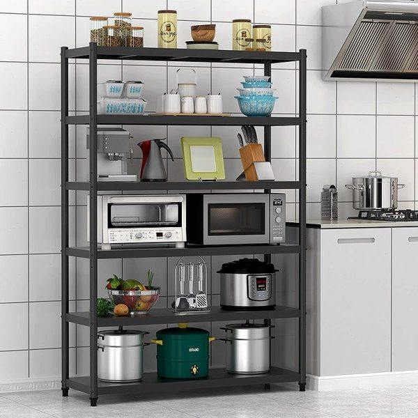 厨房置物架落地黑色碳钢夹缝整理货架二三四五层微波炉烤箱锅架子,厨房/烹饪用具,微波炉置物架,淘宝优惠券,粉丝福利购,淘宝优惠卷
