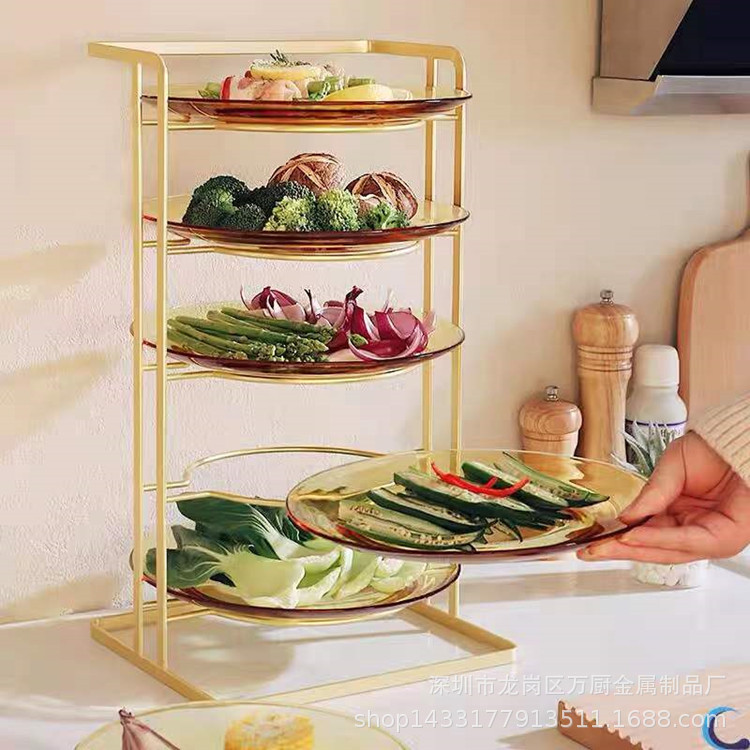 厨房多层备菜盘家用多功能火锅菜盘菜品摆盘配菜盘子置物架子批发