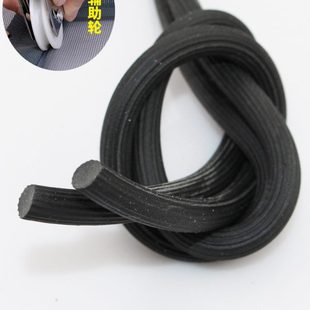 老式铝合金防蚊纱窗实心压条素股推拉窗纱网皮条黑色胶条固定卡条