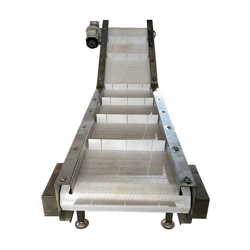 不锈钢塑料炼板输送机定制食品分拣传送带PP炼板传送带上料提升机