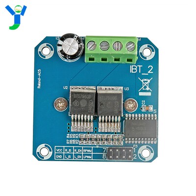 BTS7960大功率智能车电机驱动模块43A限流控制半导体制冷驱动模块