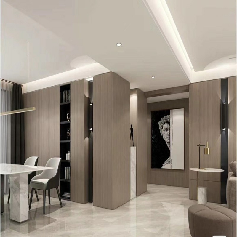 科技木饰面板实木贴皮装饰u板免漆电视沙发背景墙科定板kd板护墙