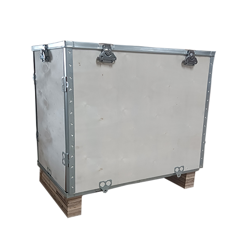 出口木箱木包装箱免熏蒸胶合板 钢带包边蝴蝶扣组装物Z流运输木箱