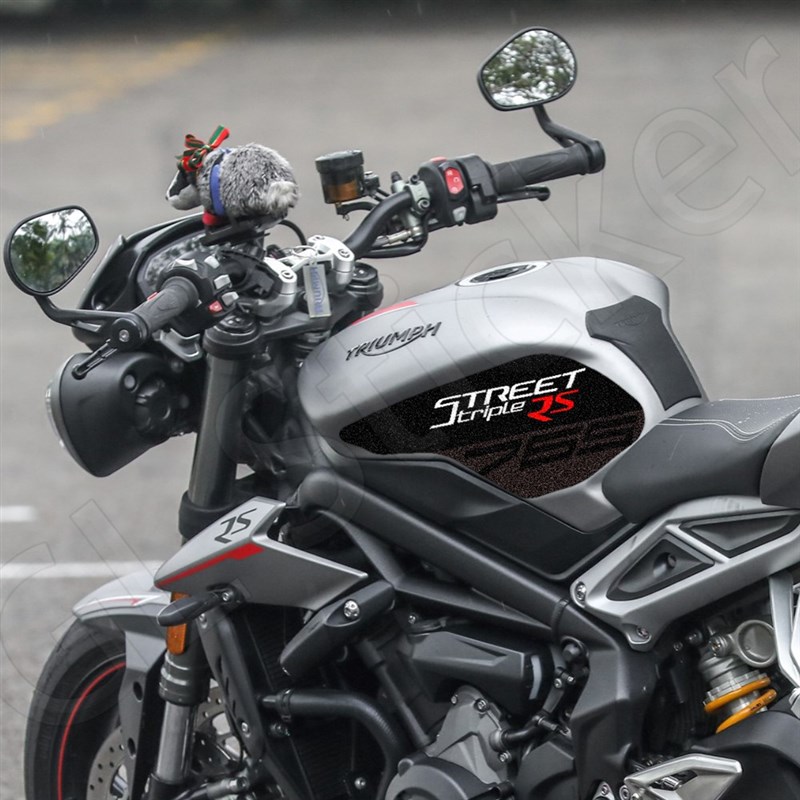 适用凯旋765RS油箱保护贴改装侧边磨I砂防滑贴花装饰油箱防水配件