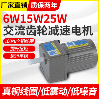 利野晟铭6W15W25W380V交流齿轮220V调速减速电机马达2IK6RGN-C