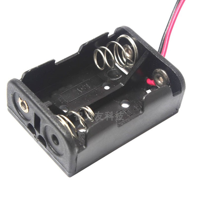 12V23A电池盒两节串联24V23A带线N号电池座可装8号2节3VSUM5电池