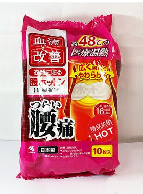 日本小林桐灰腰贴蒸汽发热暖贴加速血流缓解腰部酸理疗贴10枚