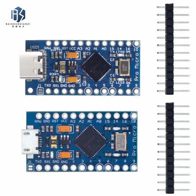 Pro Micro采用Atmega32U4自身usb更新type-c 5V/16M 单片机开发板
