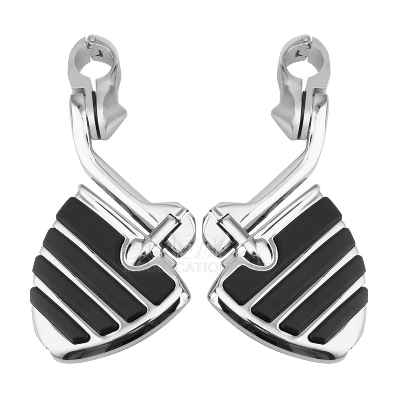 摩托车电动车通用改装护杠t休息脚踏 哈雷巡航太子 电动车改装脚