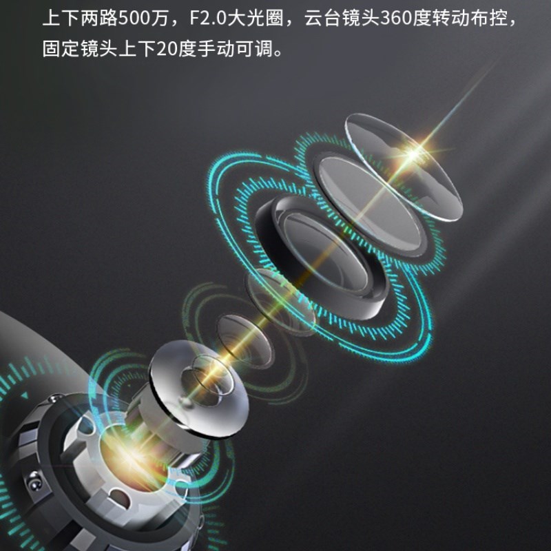 大华600/1000万室外双目全彩监控摄像头360度全景巡航球机对讲