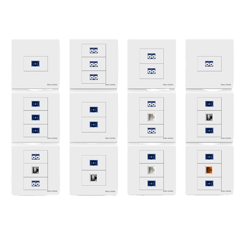 86型家用暗装sc光纤网络接口墙壁面板一二位单双口LC光纤插座面板