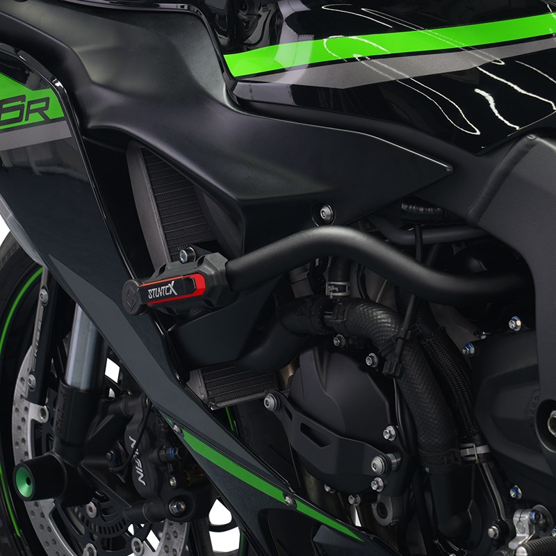 STUNTCX护杠适n配ZX6R摩托车保险杠川崎防摔杠防摔球改装配件