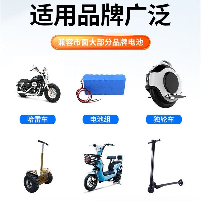 锂电池车载充电器48V2A60V36V72V3A电动汽车智能滑板车通用驾驶