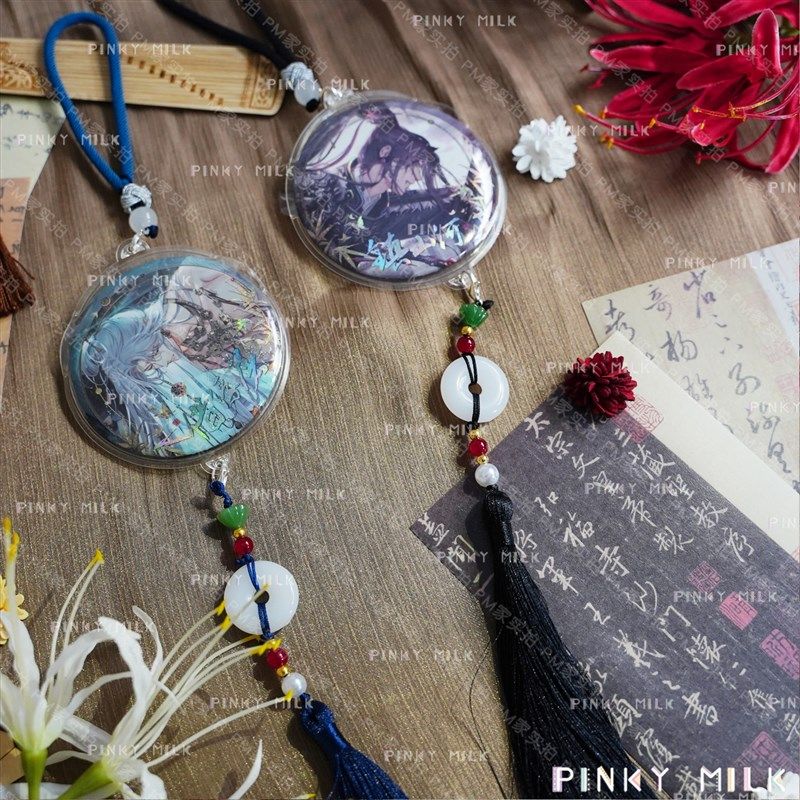 古风吧唧保护套挂件谷美展示diy材料环佩挂坠PVC收纳徽章装饰道具