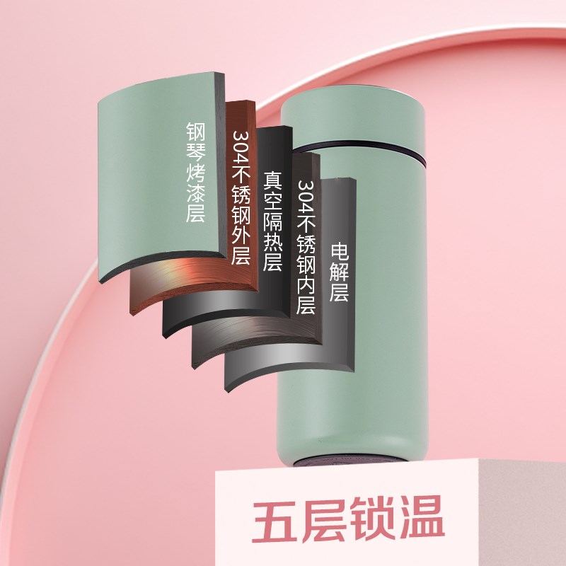 智能保温杯316不锈钢便携小巧高颜值男女学生儿童便携泡茶水杯子