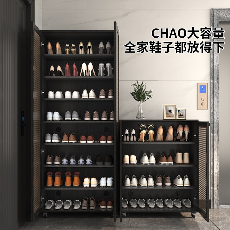 可移动鞋柜带锁带轮子家用门口楼道外一梯一户电梯走廊储物柜防盗