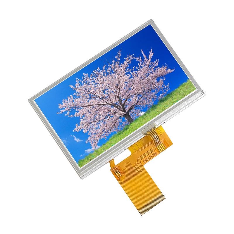 4.3寸液晶显示屏 40p通用RGB接口480X272多点电容电V阻触摸LCD彩