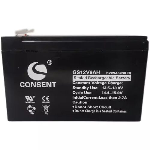光盛CONSENT蓄电池GS12V9AH应急电源专用电梯音响电瓶船舶UPS