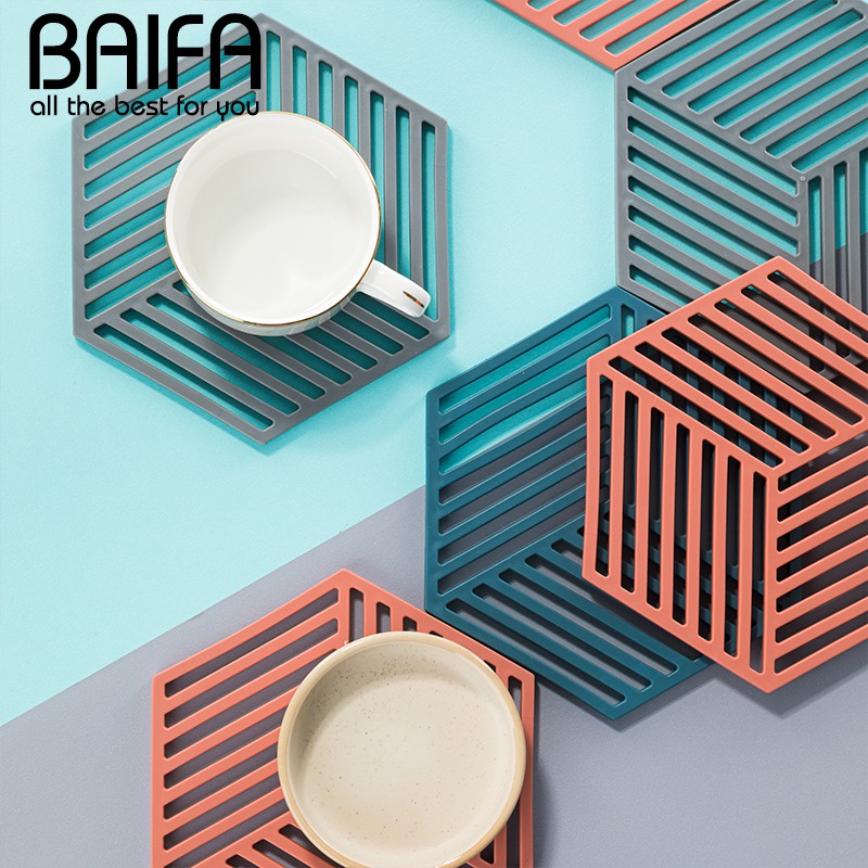 ins北欧硅胶杯垫 沥水垫子酒吧酒杯垫家用防滑碗垫餐垫锅垫隔热垫