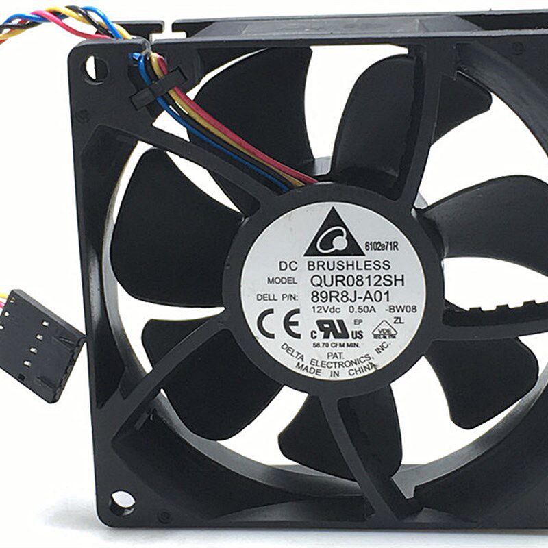 台达 大风量静音风扇8025 12V 0.50A 8CM电脑机箱4线温控散热风扇