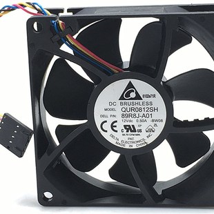 0.50A 12V 8CM电脑机箱4线温控散热风扇 大风量静音风扇8025 台达