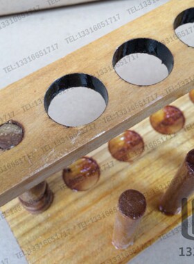 8孔8柱 孔径21mm 木制试管架 木试管架  适合20mm以下试使用管