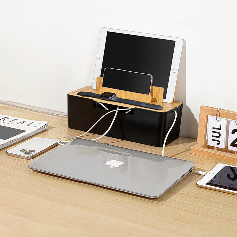 插排插座收纳盒插线板电源线数据线充电器电线收纳手机平板支架