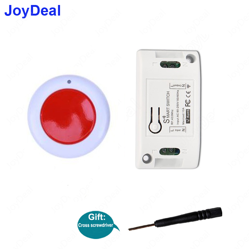 无线遥控随意贴按钮开关免布线220v智能家用控制电灯头双控随意贴