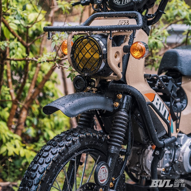 BVL幼兽CC110前挡泥板改装高位复古摩托车O前泥瓦越野冲压铝合金