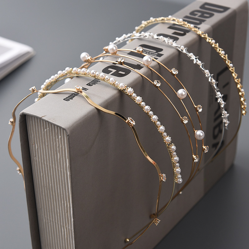 发箍女式高端仙女网红2024年新款细水I钻珍珠女款高级感洋气时尚