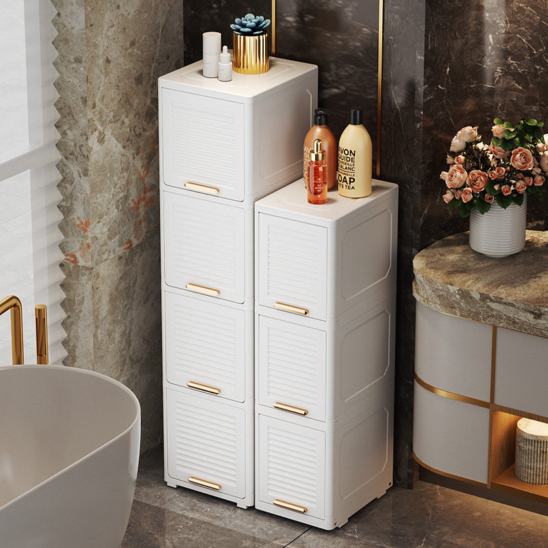 卫生间置物架浴室马桶侧窄夹缝边柜厕所收纳架子轻奢化妆品置物柜