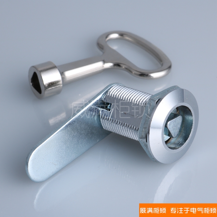 威满柜锁 MS403-25三角锁圆柱锁 档案柜门锁 动力柜门锁 铁皮柜锁