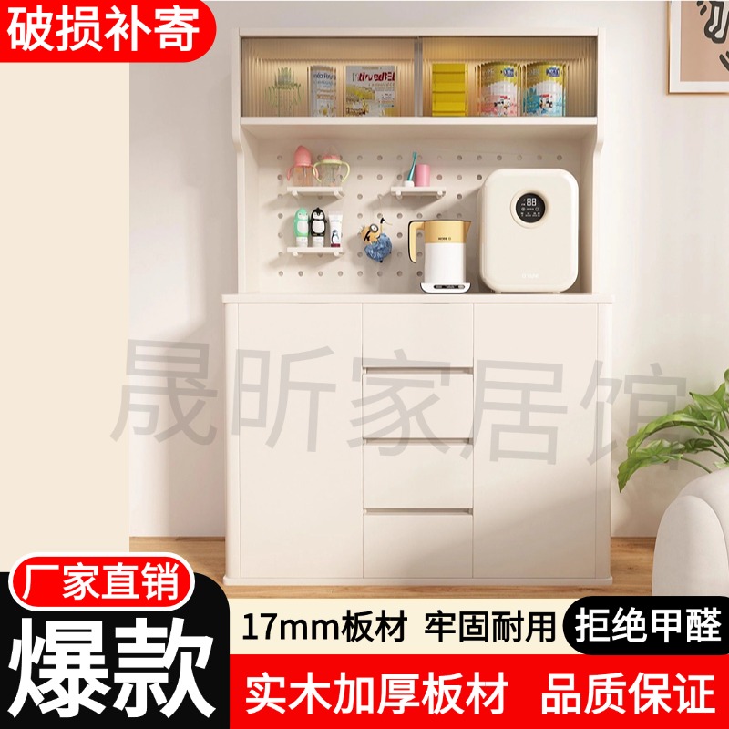 婴儿实木喂养台收纳柜宝宝用品靠墙一体储物柜玩具置物柜