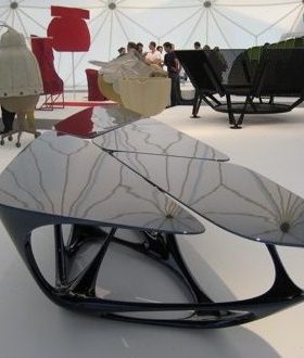 扎哈茶几 玻璃钢茶 酒店样板房会客厅异形茶几咖啡桌 Mesa Table