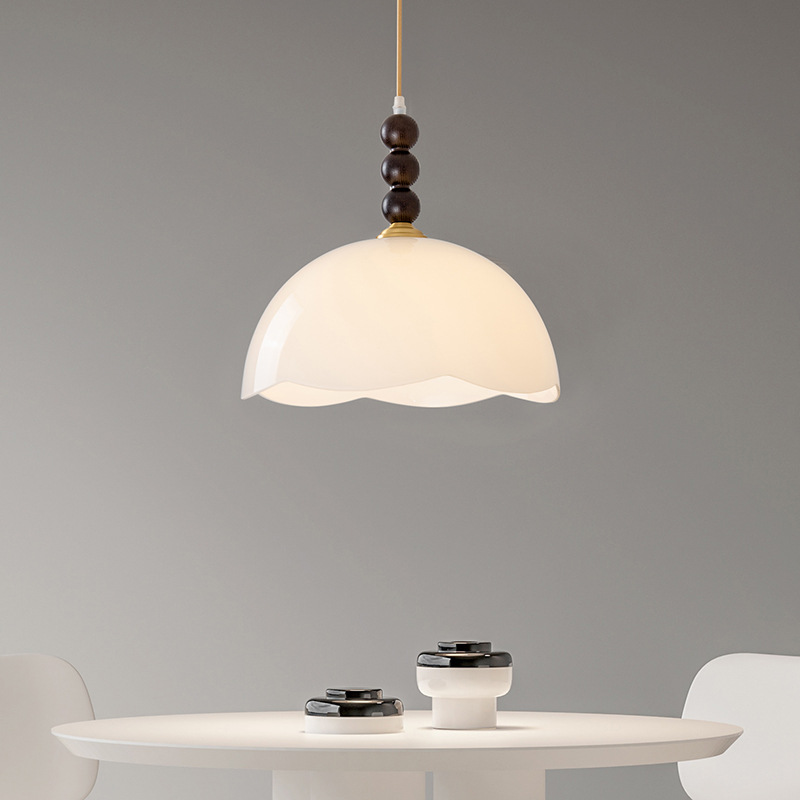 设计师卧室过道阳台玄关走廊中古风吸顶款玻璃灯餐厅艺术蛋壳吊灯