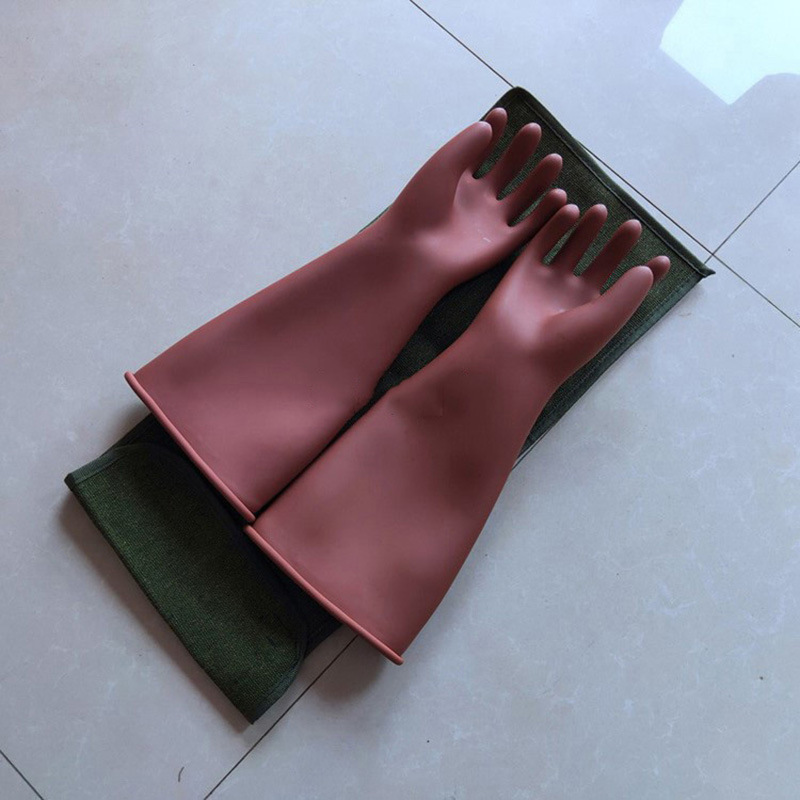 10KV?/?3MIN高压防触电手套YS橡胶绝缘手套电工防护手套