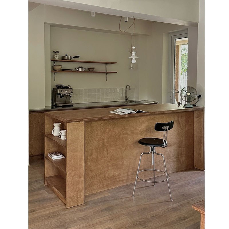 实木吧台桌椅组合家用阳台靠墙窄桌子飘窗桌长条桌客厅隔断高脚桌