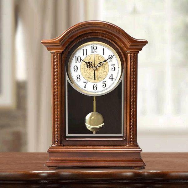 实木座钟客厅创意欧式大号复古台钟静音中式复古钟整点报时钟摆钟,家居饰品,座钟,淘宝优惠券,粉丝福利购,淘宝优惠卷
