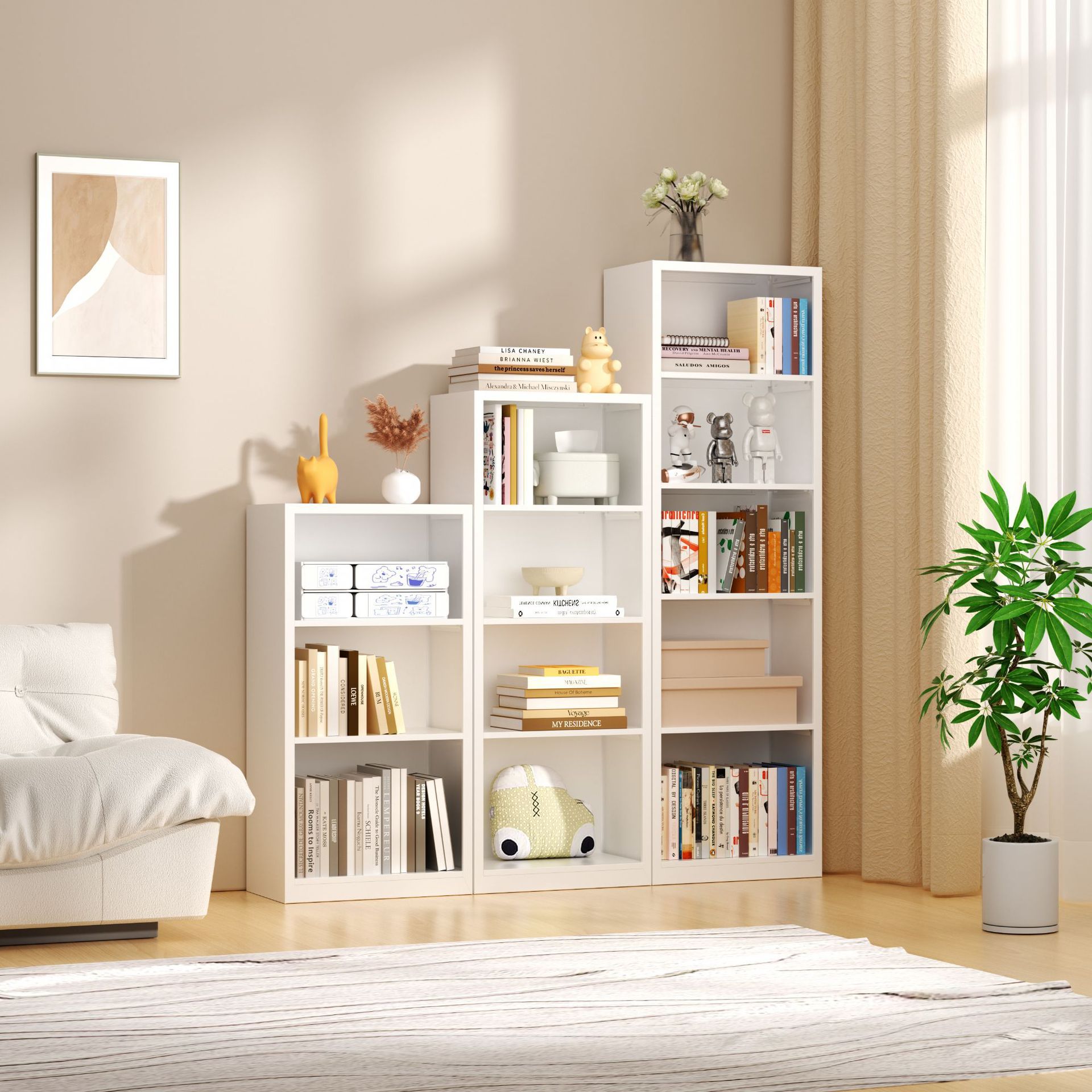 钢制书架置物架落地书柜家用货架小书架客厅夹缝多层收纳柜储物柜