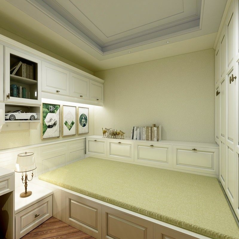 途蓝 实木全屋定制儿童房榻榻米衣柜书桌组合家具飘窗柜简约现代