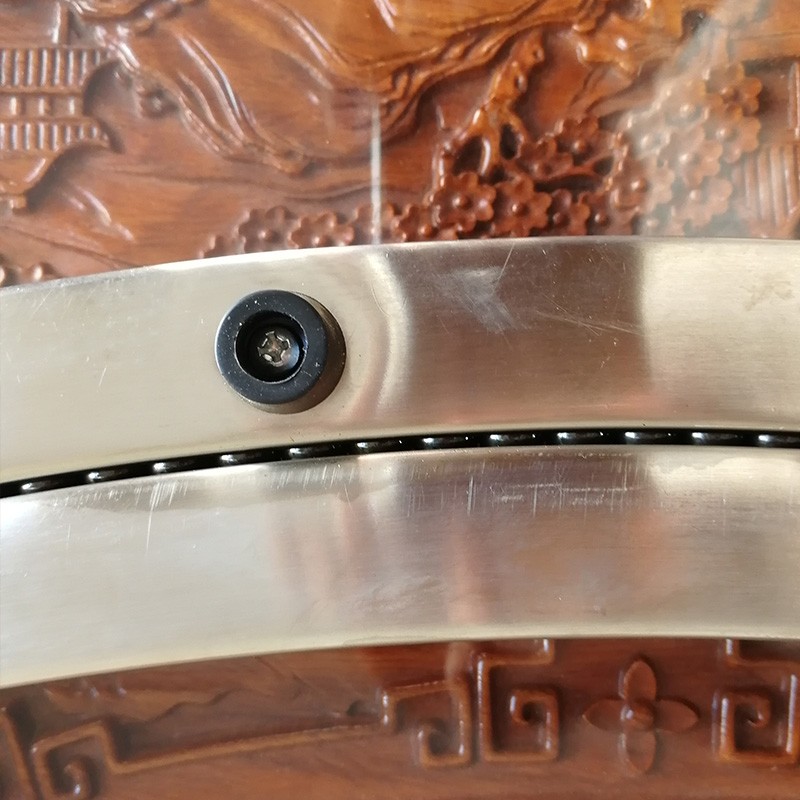 不锈钢圆桌转轴火锅转圈玻璃转盘底座双圈转圈轨道转盘器万向转动