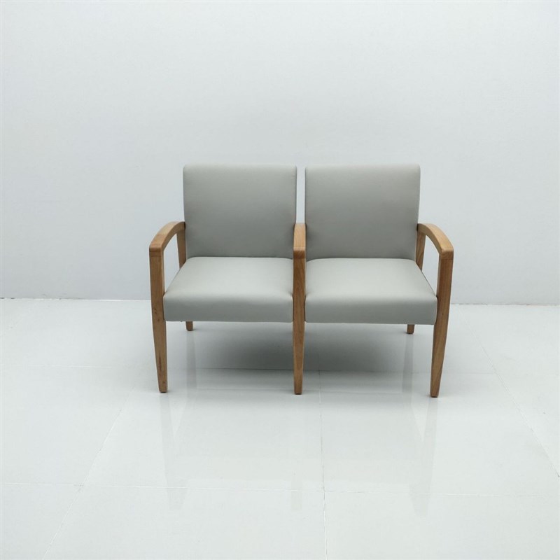 医院候诊椅耐磨西皮软垫高密度高回弹海绵实木扶手诊室排队等候椅