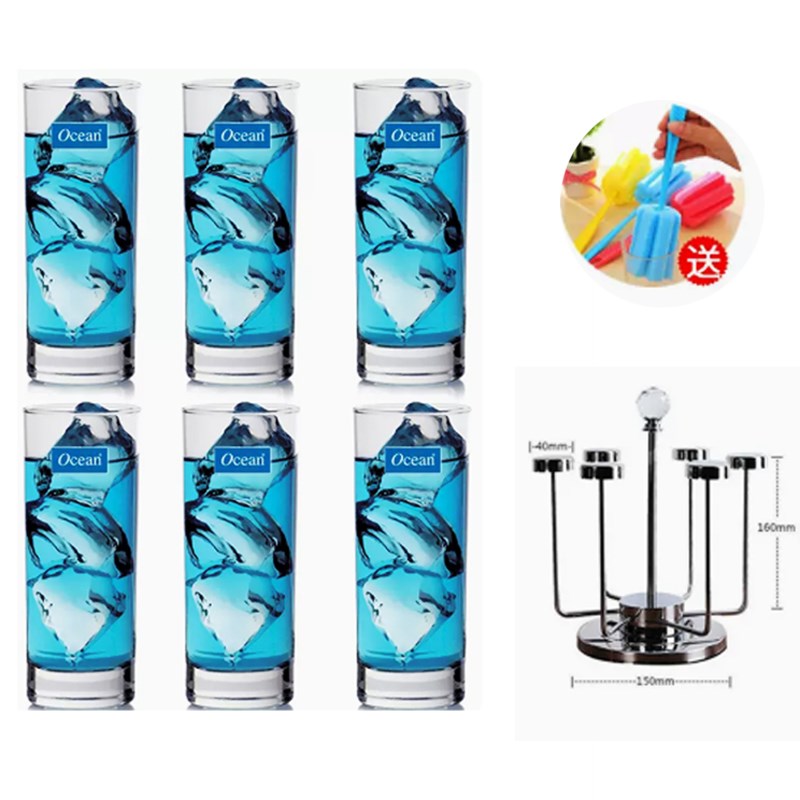 OCEAN进口耐热防爆高温玻璃大容量冷水壶茶水杯果汁牛奶杯子套装