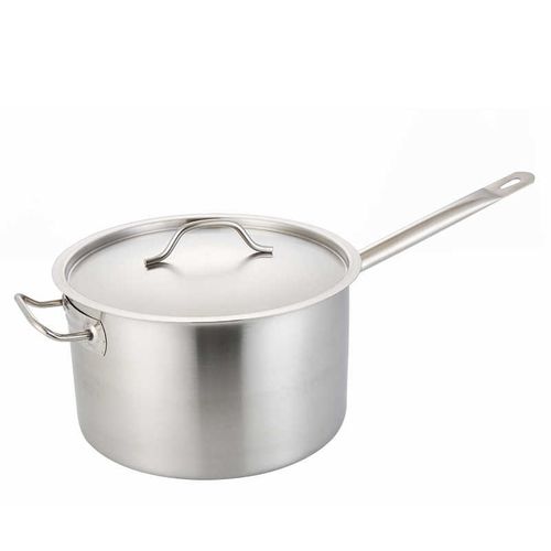 厚底奶锅加厚覆合底高身汁锅烘焙料理锅不锈钢单柄汤锅电磁炉可用