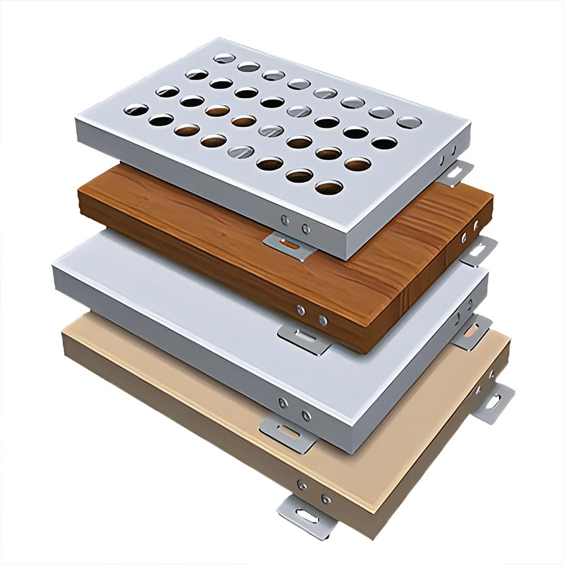 铝单板吊顶冲孔室内装修雕花木纹天花波浪造型幕墙室内氟碳漆定制