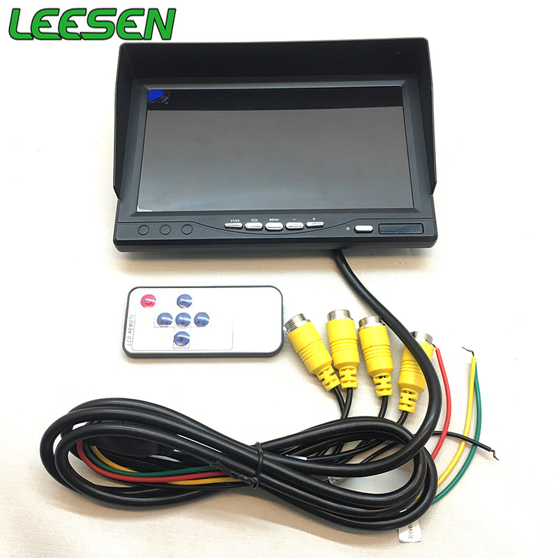 大巴车公交车校车货车AHD IPS屏7寸四分屏带行车记录仪功能显示器