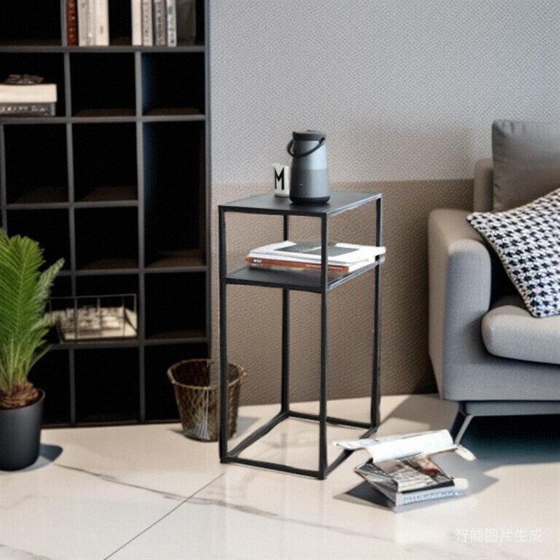 现代简约客厅饮水机双层架扫地机器人上方置物架沙发边靠墙架子