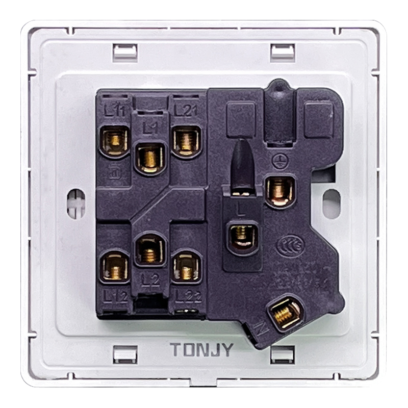 86型银灰色一开多控五孔插座暗装1开5孔中途三控开关三联开关面板