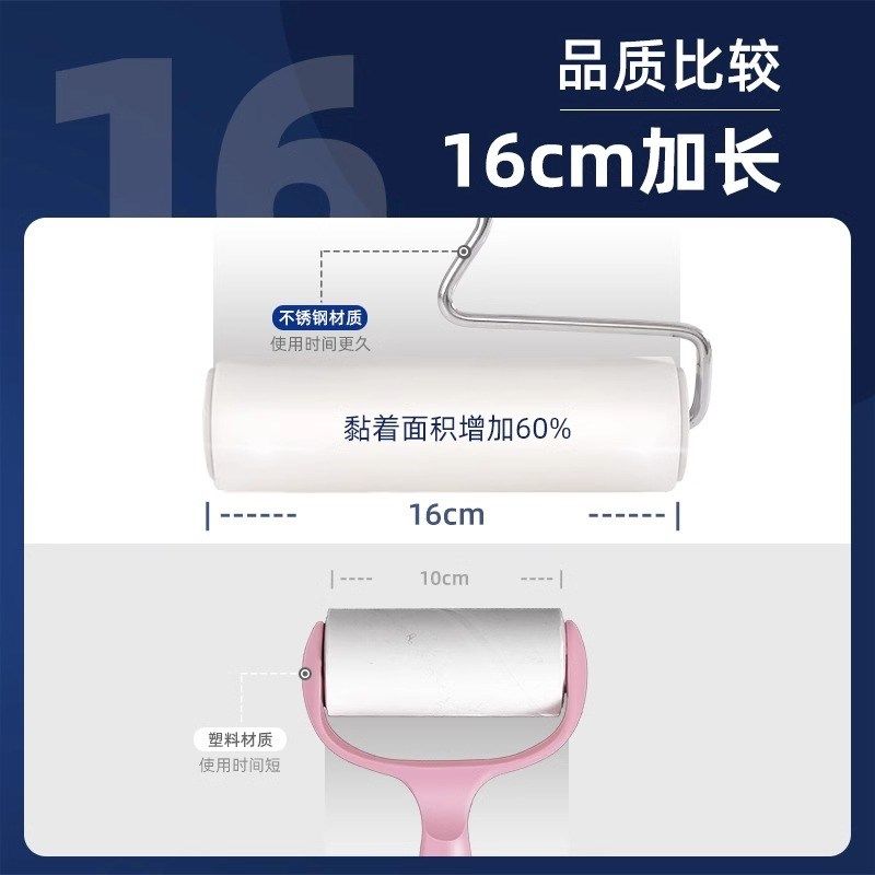 粘毛器滚筒可撕式滚刷替换卷纸衣服除毛刷黏毛神器去毛粘尘滚子轮